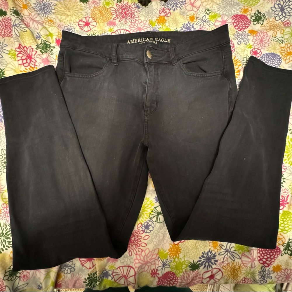 American Eagle Hi-Rise Jegging | US 10 Reg | black denim